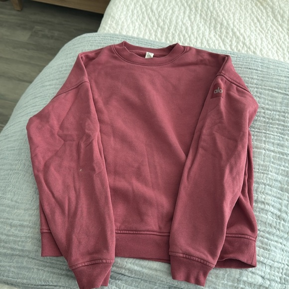 ALO Yoga Renown Heavy Weight Crew Neck Pullover - Mars Clay - Picture 5 of 5